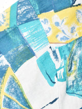 総柄 半袖 オープンカラーシャツ