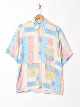 総柄 半袖シャツ