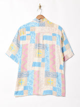 総柄 半袖シャツ