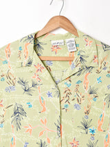 総柄 オープンカラー 半袖シャツ