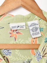 総柄 オープンカラー 半袖シャツ