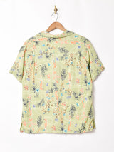 総柄 オープンカラー 半袖シャツ