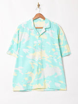 総柄 半袖 オープンカラーシャツ