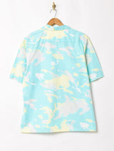 総柄 半袖 オープンカラーシャツ