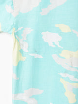 総柄 半袖 オープンカラーシャツ