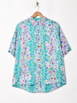 総柄 半袖シャツ