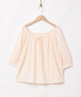 【2色展開】Meridianドット柄 半袖チュニック