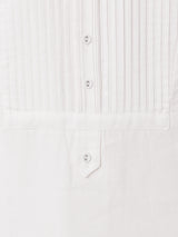 【2色展開】Meridianノーカラー ピンタック 長袖シャツ