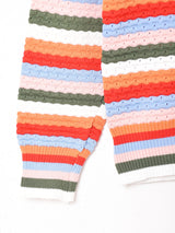 Elcaminoマルチボーダー リブニットトップス