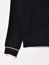 【2色展開】Elcaminoダブルボタン 長袖ニットポロシャツ