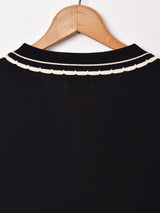 【2色展開】Elcaminoダブルボタン 長袖ニットポロシャツ