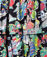 総柄 ラッフルスカート