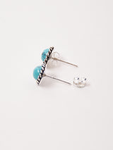 【3色展開】ストーン スモールシルバーピアス