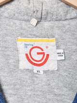 レイヤード風 ジップアップ デニムジャケット