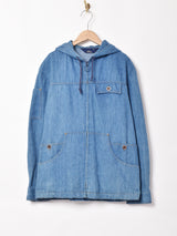 フード付き ジップアップ デニムジャケット