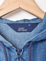 フード付き ジップアップ デニムジャケット