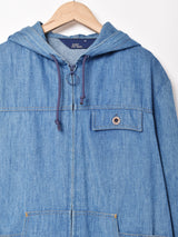 フード付き ジップアップ デニムジャケット