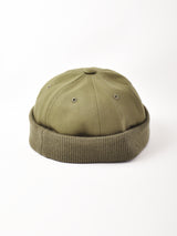 【3色展開】リブ コットン ロールキャップ