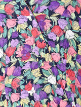 変形デザイン 花柄半袖トップス