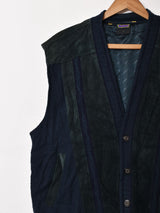 ニット×スエードベスト