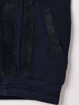 ニット×スエードベスト