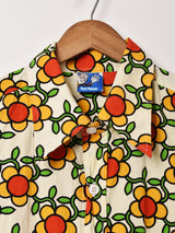 花柄  長袖シャツ