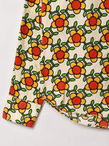 花柄  長袖シャツ