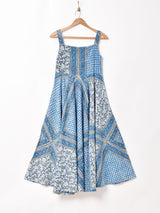 Emerald Motel総柄 ノースリーブ サーキュラーワンピース