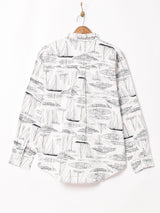 TEMPTATIONシップ 総柄 長袖シャツ