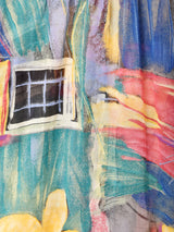 総柄半袖 オープンカラーシャツ