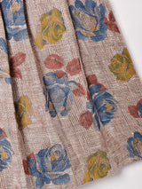 ワイドプリーツ 花柄スカート