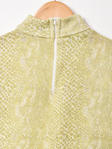 ハイネック ノースリーブトップス パイソン柄