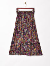 アメリカ製 ウエストデザイン 花柄スカート