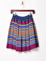 ヴィンテージ プリーツスカート マルチボーダー
