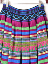 ヴィンテージ プリーツスカート マルチボーダー