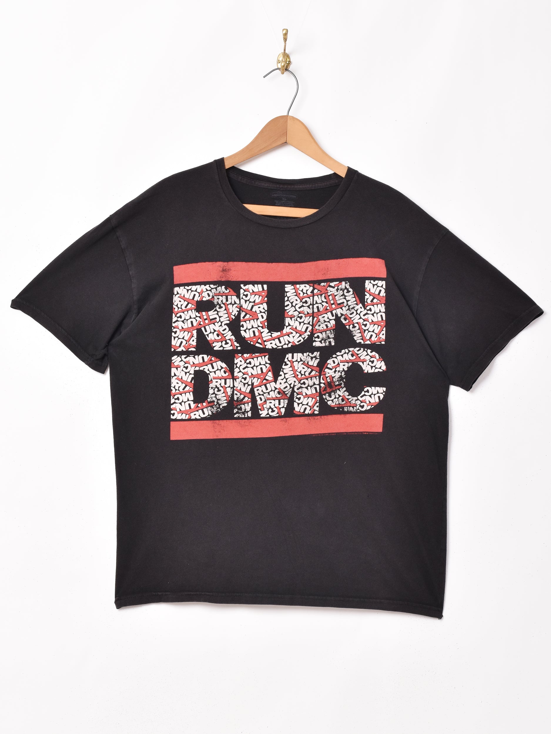 RUN DMC TシャツL古着コピーライト、ヒップホップ、ラップ、バント、 古着 RUN DMC ランディーエムシー ラップTシャツ ラップT メンズ