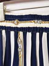 センタースリット ストライプスカート