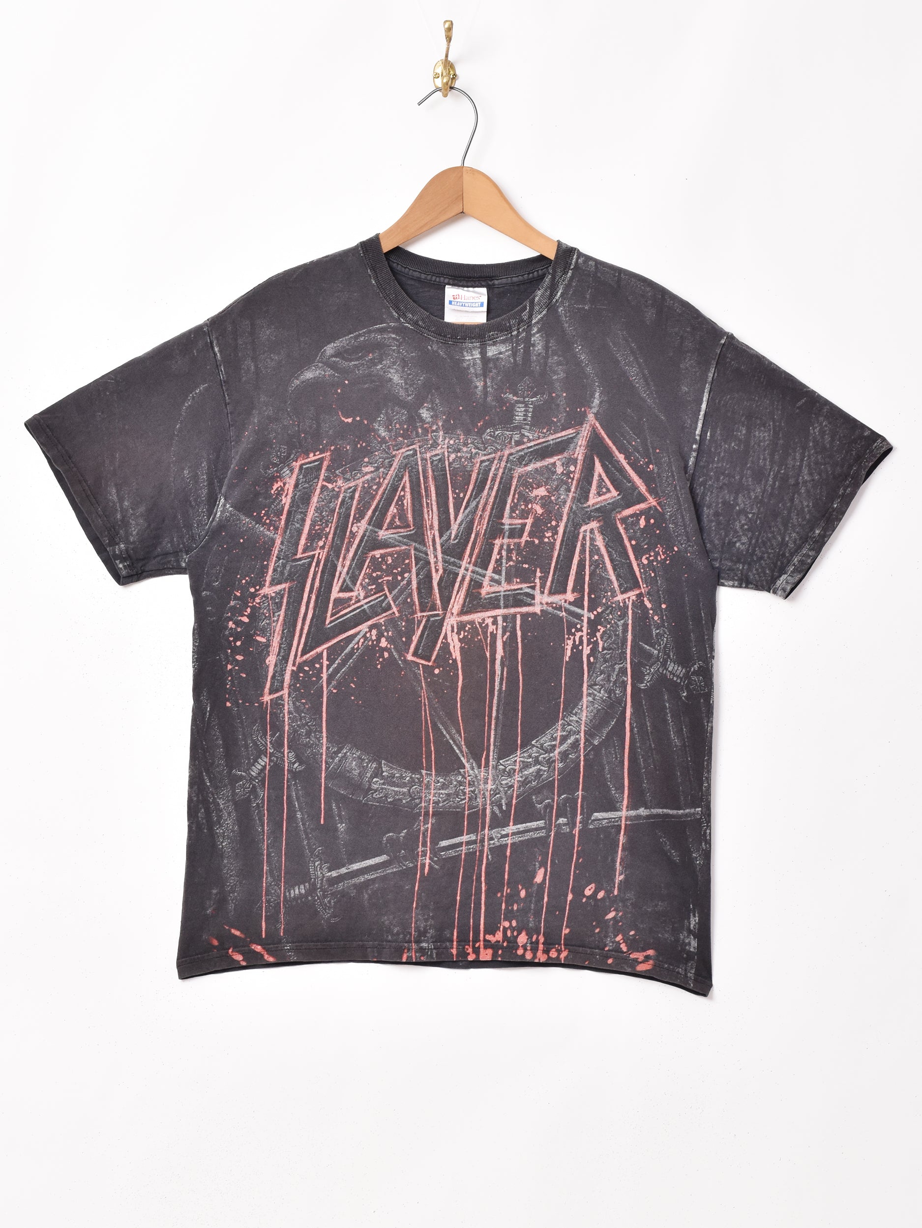 日本公式 00s Slayer Tシャツ 古着 バンド ボロ ダメージ - メンズ
