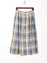 WHITE STAG フロントオープン チェック柄スカート