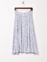 フロントオープン 花柄スカート