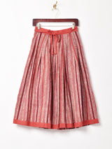 西ドイツ製 ストライプ リネンスカート