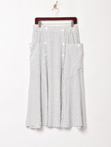 ピンドット柄 ビッグポケットスカート