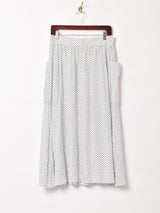 ピンドット柄 ビッグポケットスカート