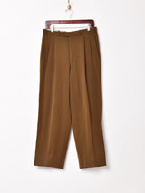 ストライプ スラックス オリーブ