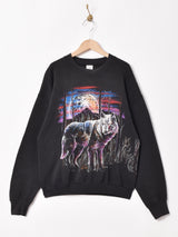 アニマルプリントスウェット