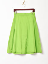 フロントオープン フレアスカート