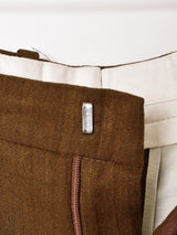 ストライプ スラックス オリーブ