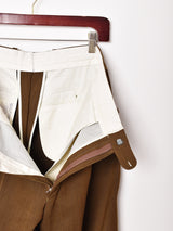 ストライプ スラックス オリーブ