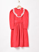 アメリカ製 レースデザイン 長袖ワンピース