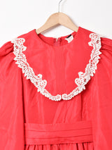 アメリカ製 レースデザイン 長袖ワンピース